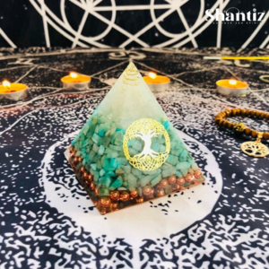 Orgonite amazonite et cristal blanc